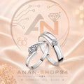 Neue 925 Sterling Silber Paar Ring 5A Zirkon für Frauen Männer Hochzeit / Party