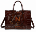 Luxus Vintage Frauen Krokodil Muster Handtasche Große Kapazität Business Tasche