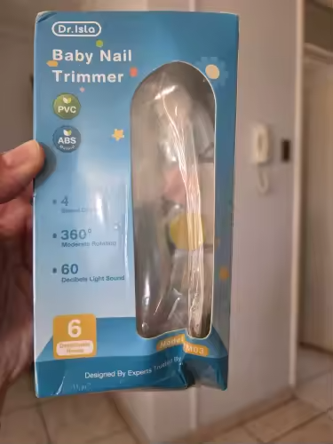 Elektrischer Baby-Nagelknipser, LED-Licht 4-Gang mit geringem Geräuschpegel